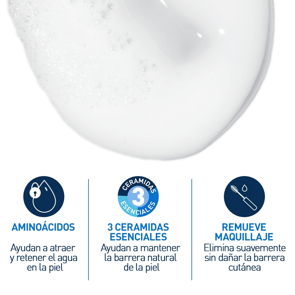 CERAVE LIMPIADORA CREMA ESPUMA HIDRATANTE 236 ML