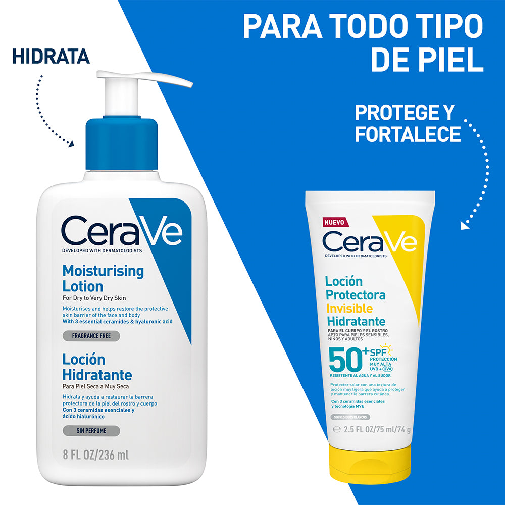 CERAVE PROTECTOR SOLAR LOCION INVISIBLE HIDRATANTE SPF50+ TUBO 75 ML