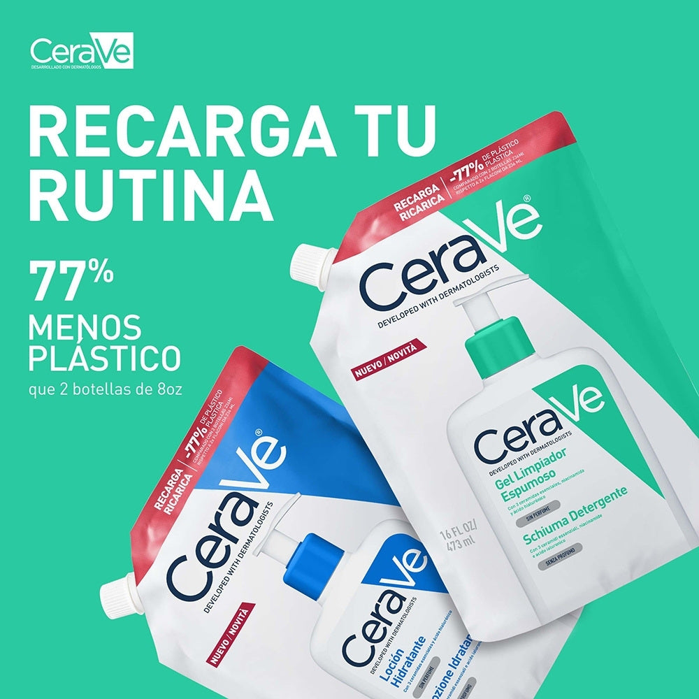 CERAVE REFILL GEL LIMPIADOR ESPUMOSO DOYPACK 473 ML