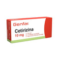 CETIRIZINA GENFAR TABLETAS 10 MG CAJA X 10 UNDS