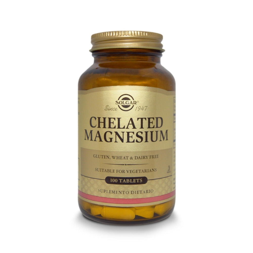 CHELATED MAGNESIUM SOLGAR TABLETAS FRASCO X 100 UNDS