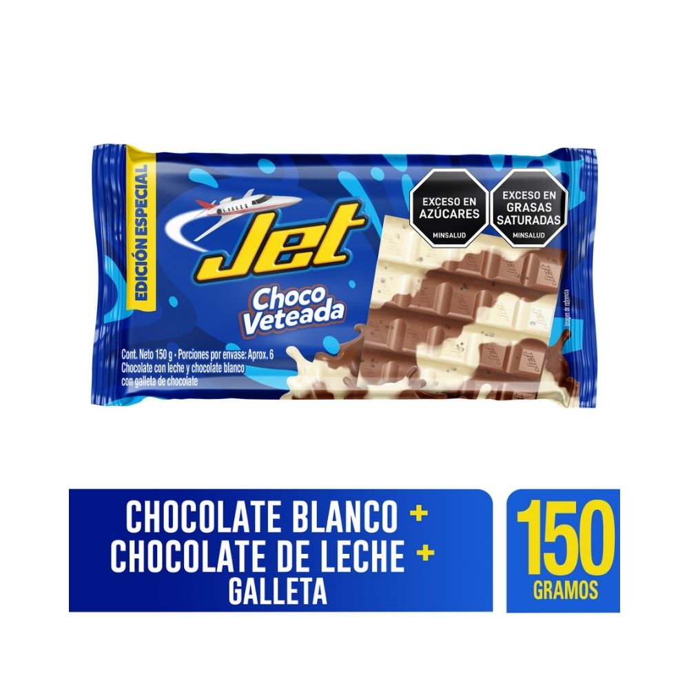 CHOCOLATINA JET CHOCOVETEADA BARRA 150 G