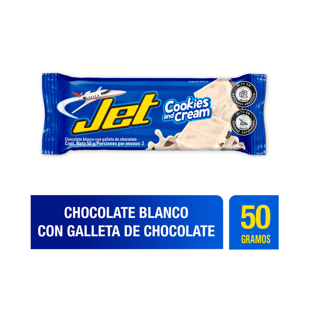 CHOCOLATINA JET COOKIES AND CREAM BOLSA 50 G
