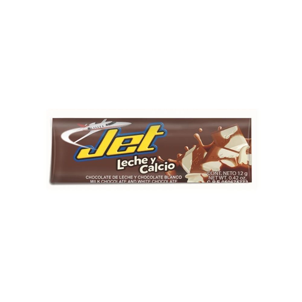 CHOCOLATINA JET LECHE Y CALCIO 12 G