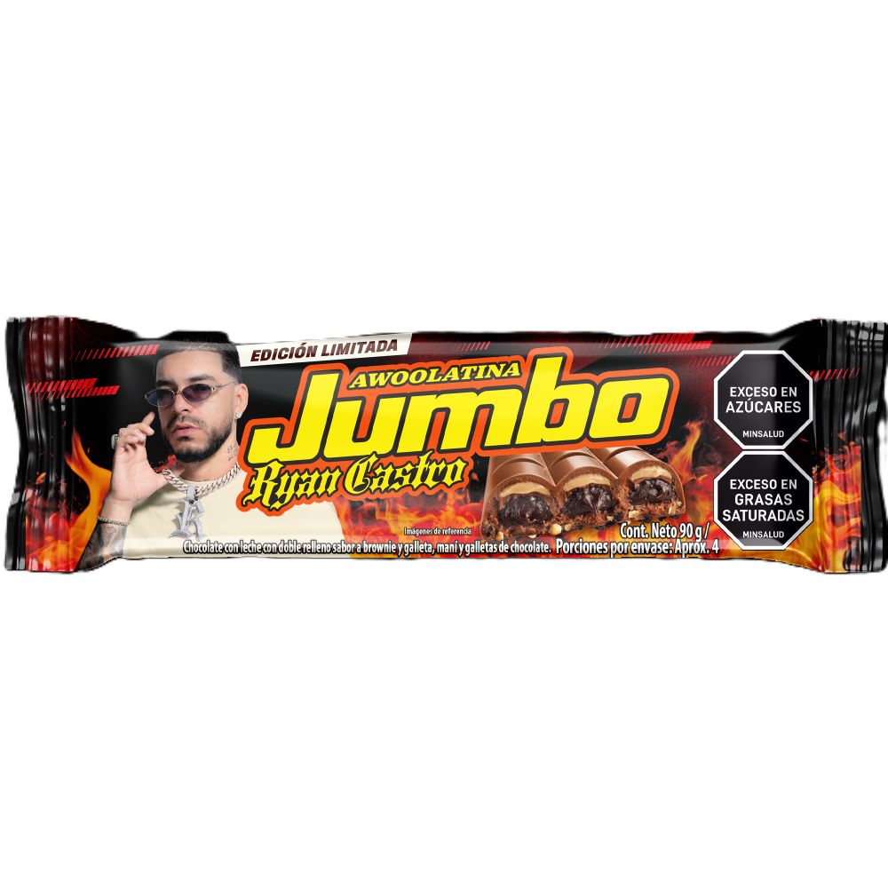 CHOCOLATINA JUMBO RYANCASTRO EDICION LIMITADA BARRA 90 G