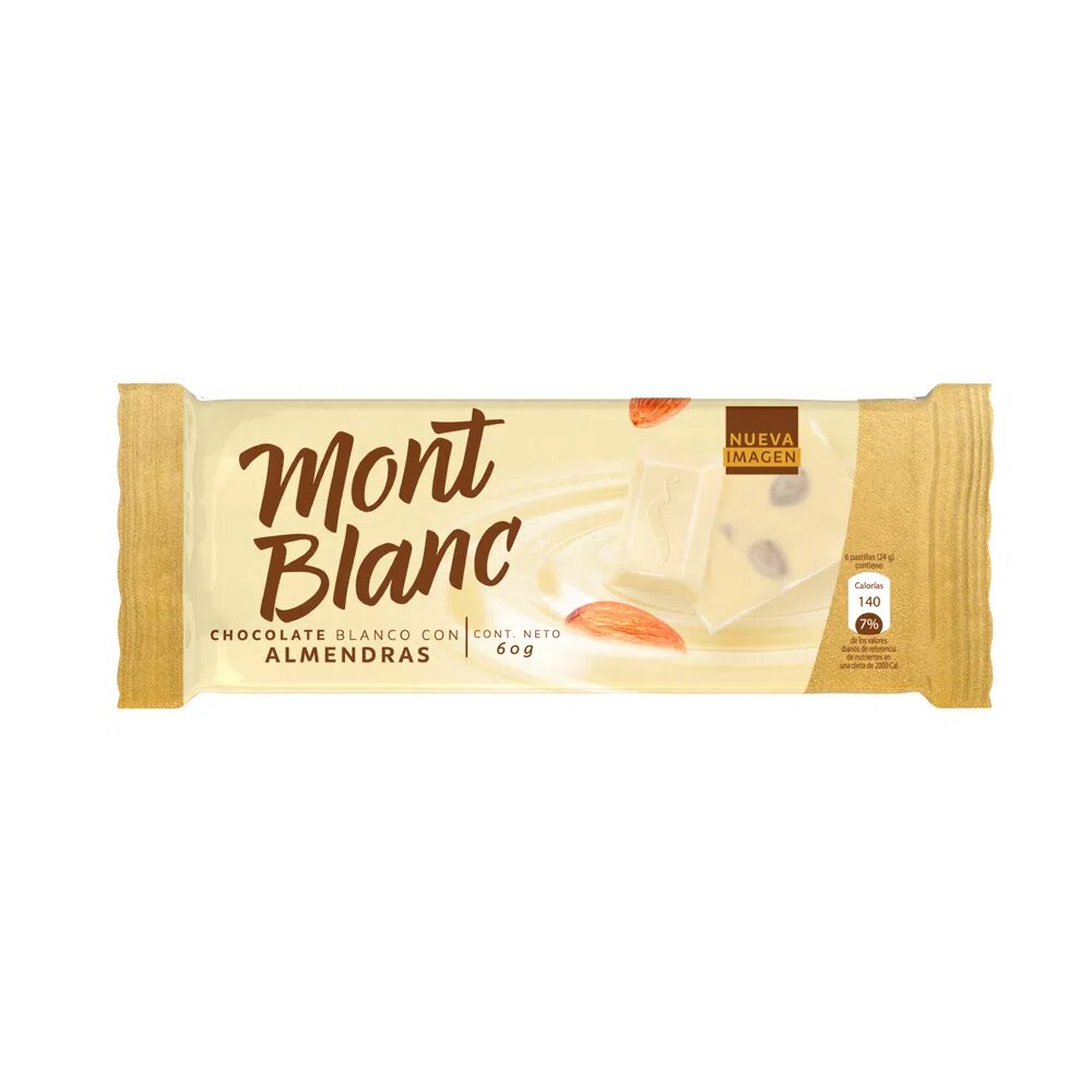 CHOCOLATINA MONTBLANC ALMENDRAS BOLSA 60 G