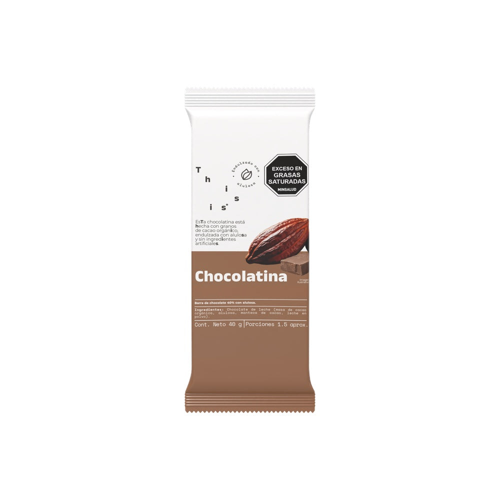 CHOCOLATINA THIS IS 40% CON ALULOSA BARRA 40 G
