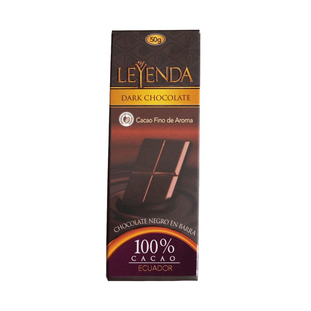 CHOCOLEYENDA CHOCOLATE 100% BARRA CAJA 50 G