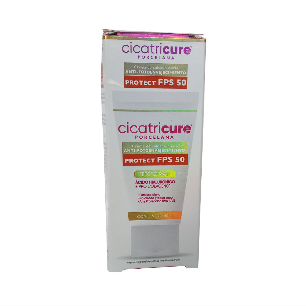 CICATRICURE ANTIEDAD PORCELANA CREMA FPS 50 TUBO 40 G