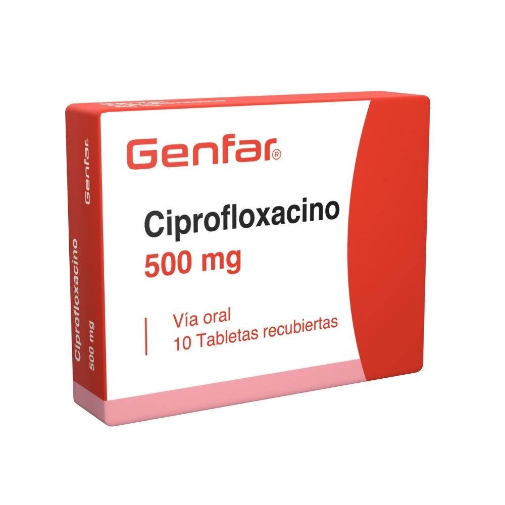 CIPROFLOXACINA GENFAR TABLETAS 500 MG CAJA X 10 UNDS