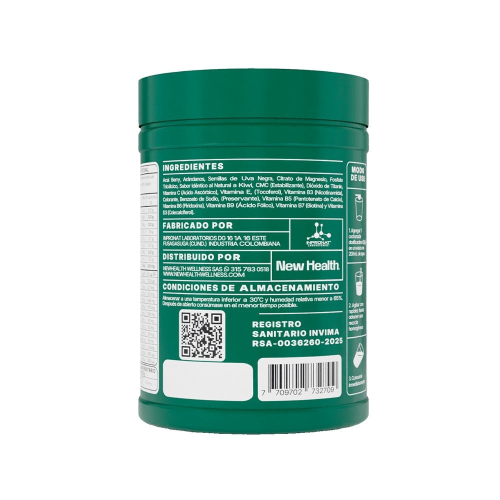 CITRATO DE MAGNESIO KIWI NEW HEALTH POTE 500 G