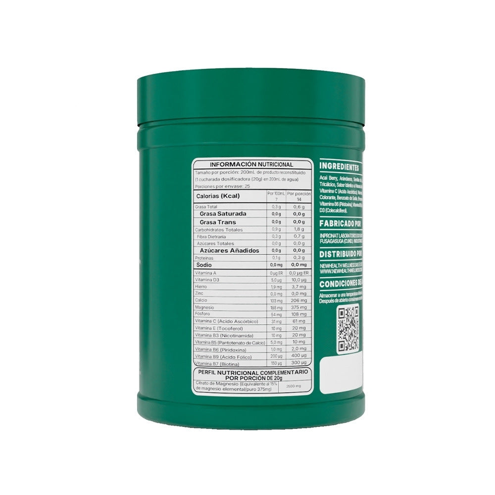 CITRATO DE MAGNESIO KIWI NEW HEALTH POTE 500 G