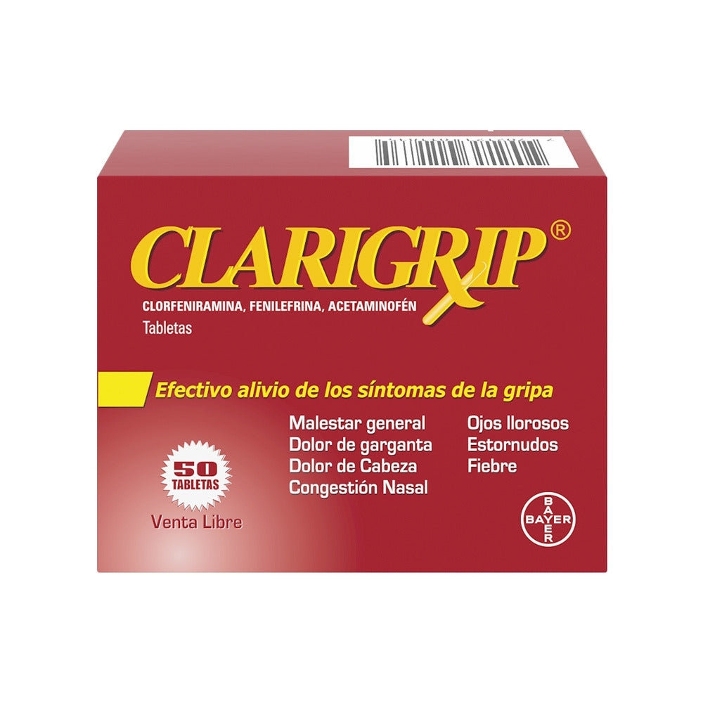 CLARIGRIP TABLETAS CAJA X 50 UNDS