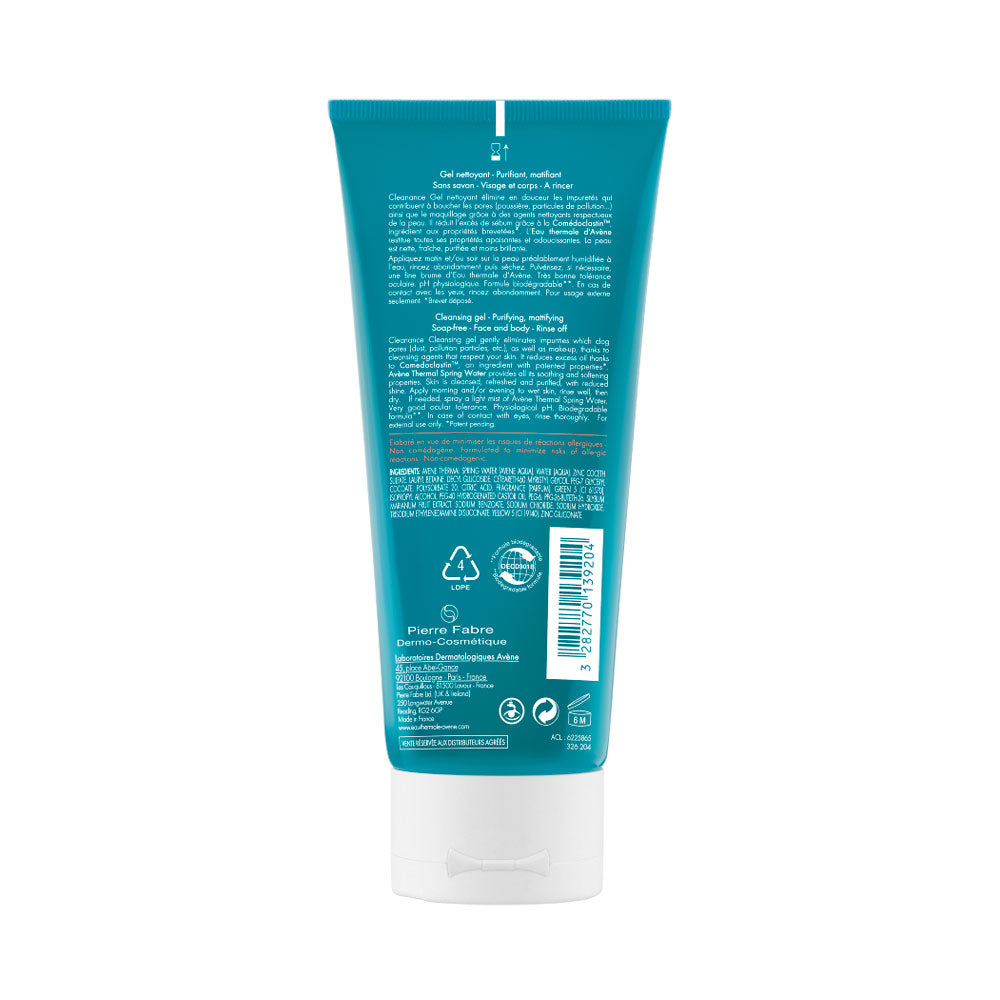 CLEANANCE AVENE GEL LIMPIADOR FRASCO 200 ML