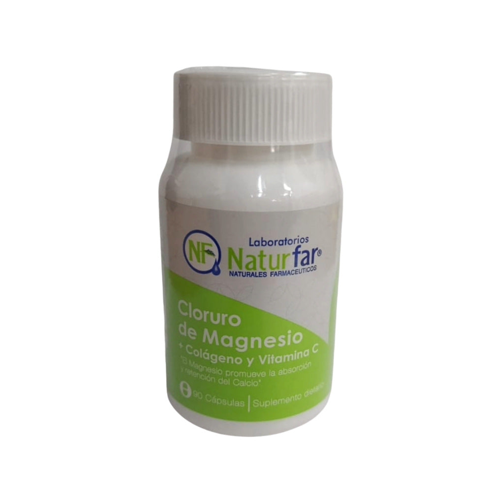 CLORURO DE MAGNESIO+COLAGENO Y CAPSULAS VITAMINA C FRASCO X 90 UNDS