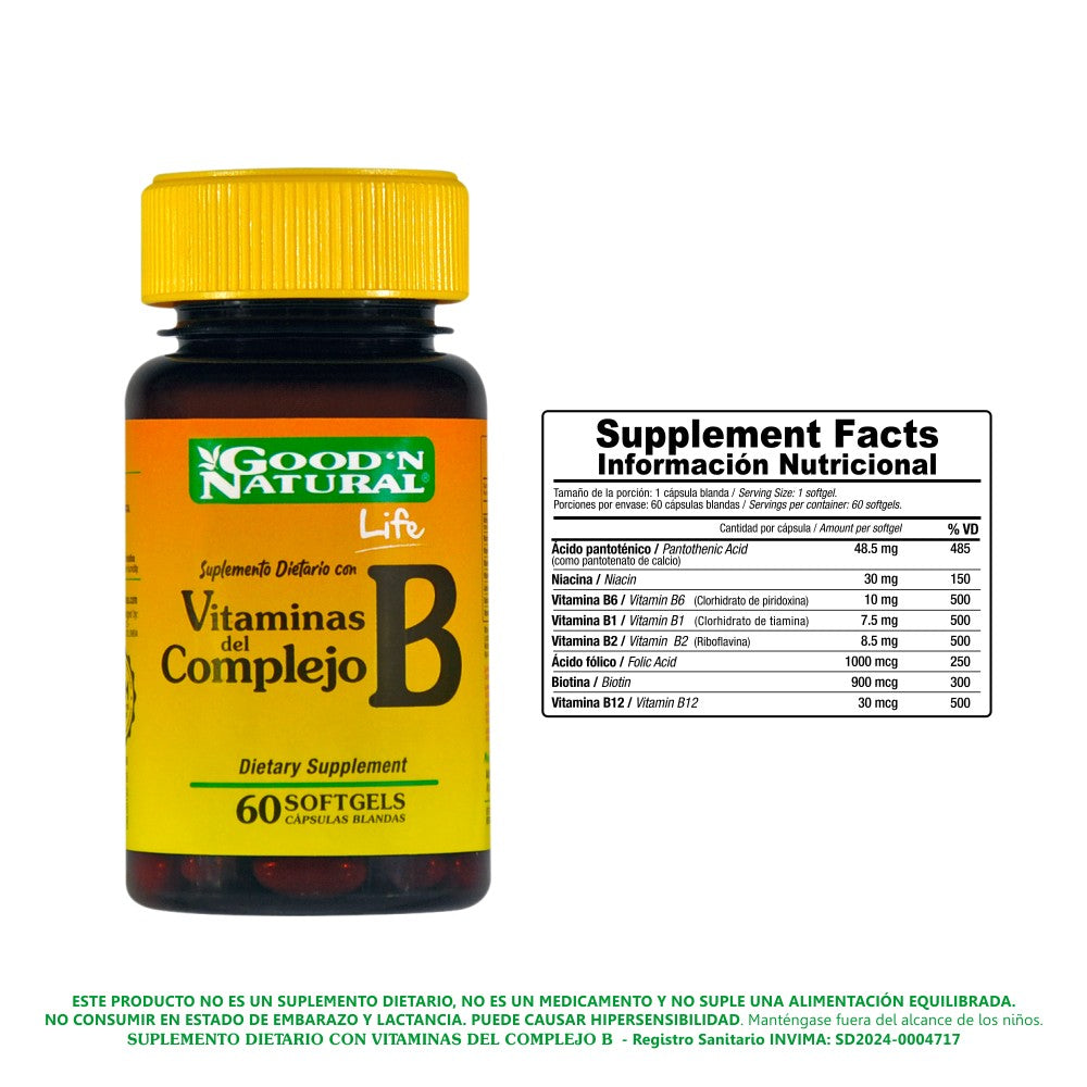 COMPLEJO B GOOD NATURAL SOFT GELS FRASCO X 60 UNDS