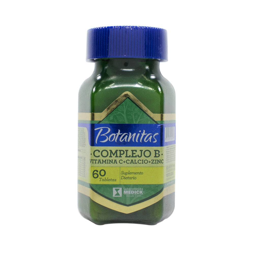 COMPLEJO B+VIT.C+CA+ZINC TABLETAS FRASCO X 60 UNDS