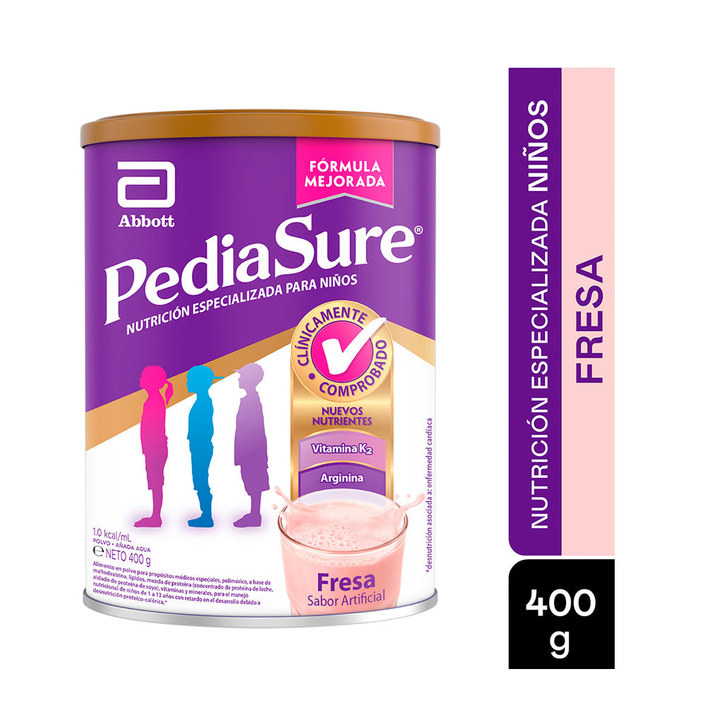 COMPLEMENTO PEDIASURE POLVO FRESA LATA 400 G