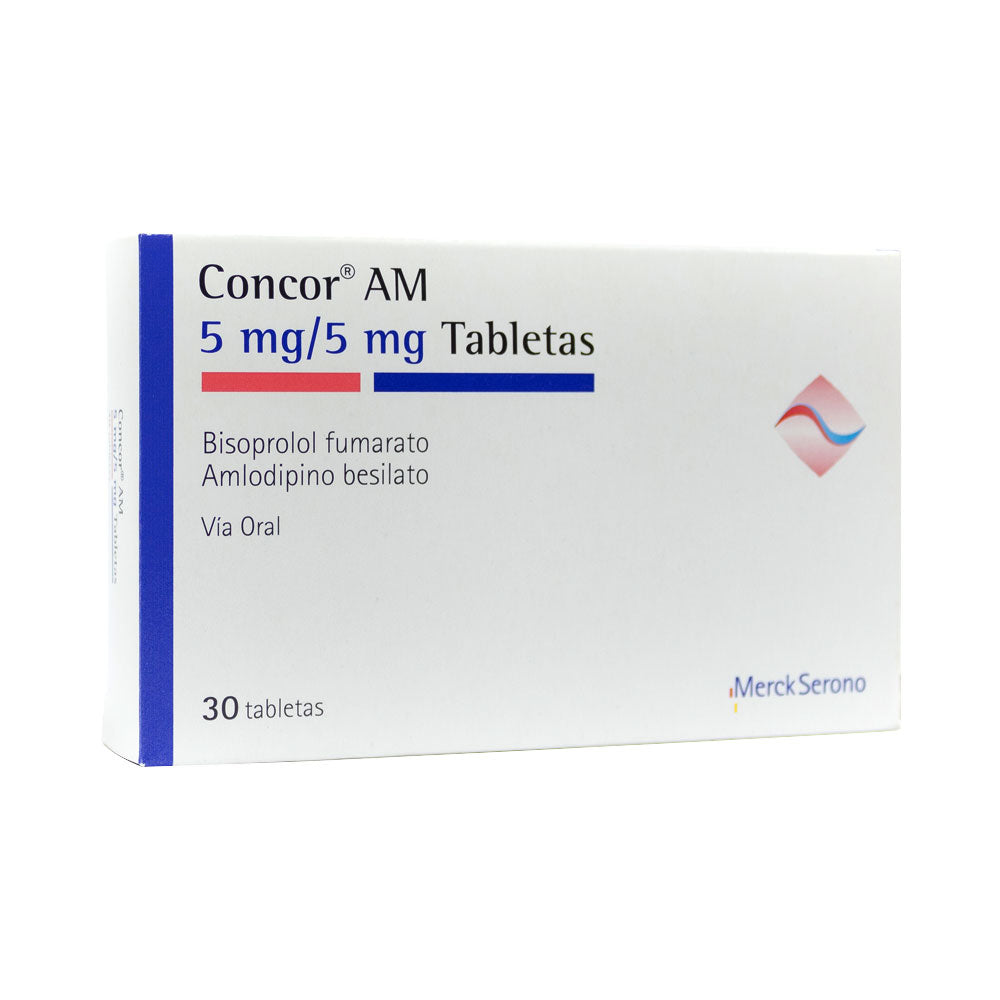 CONCOR AM TABLETAS 5/5MG CAJA X 30 UNDS