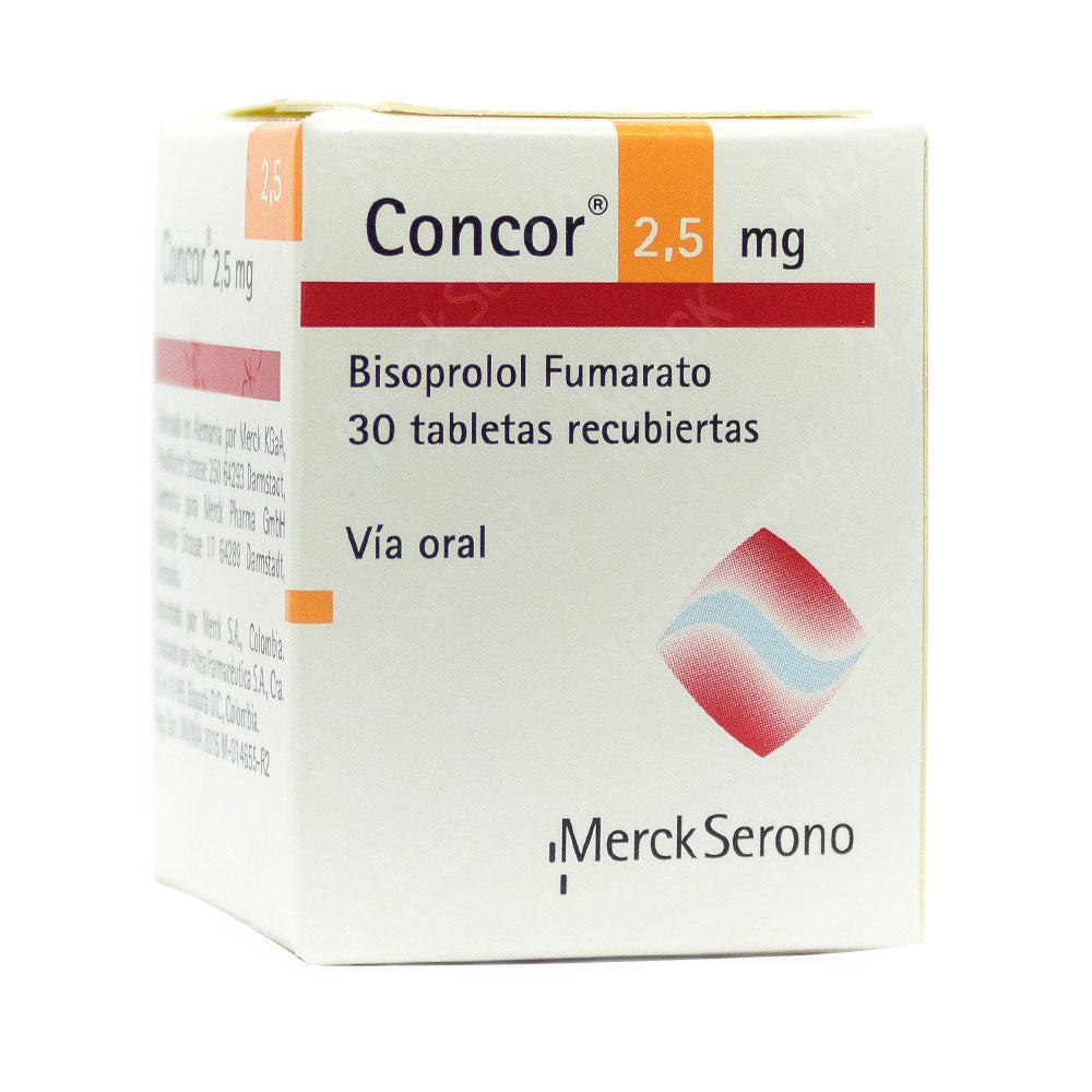 CONCOR (RG) TABLETAS 2.5 MG CAJA X 30 UNDS