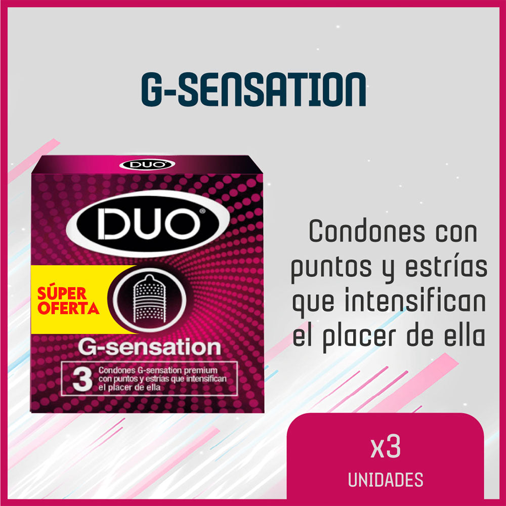 CONDON DUO G-SENSATION PRESERVATIVOS X 3 UNDS