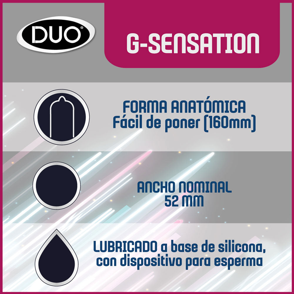 CONDON DUO G-SENSATION PRESERVATIVOS X 3 UNDS