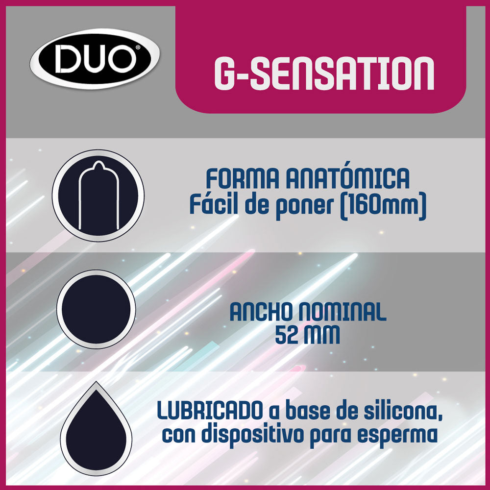CONDON DUO G-SENSATION PRESERVATIVOS X 6 UNDS