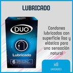 CONDON DUO LUBRICADO PRESERVATIVOS X 6 UNDS