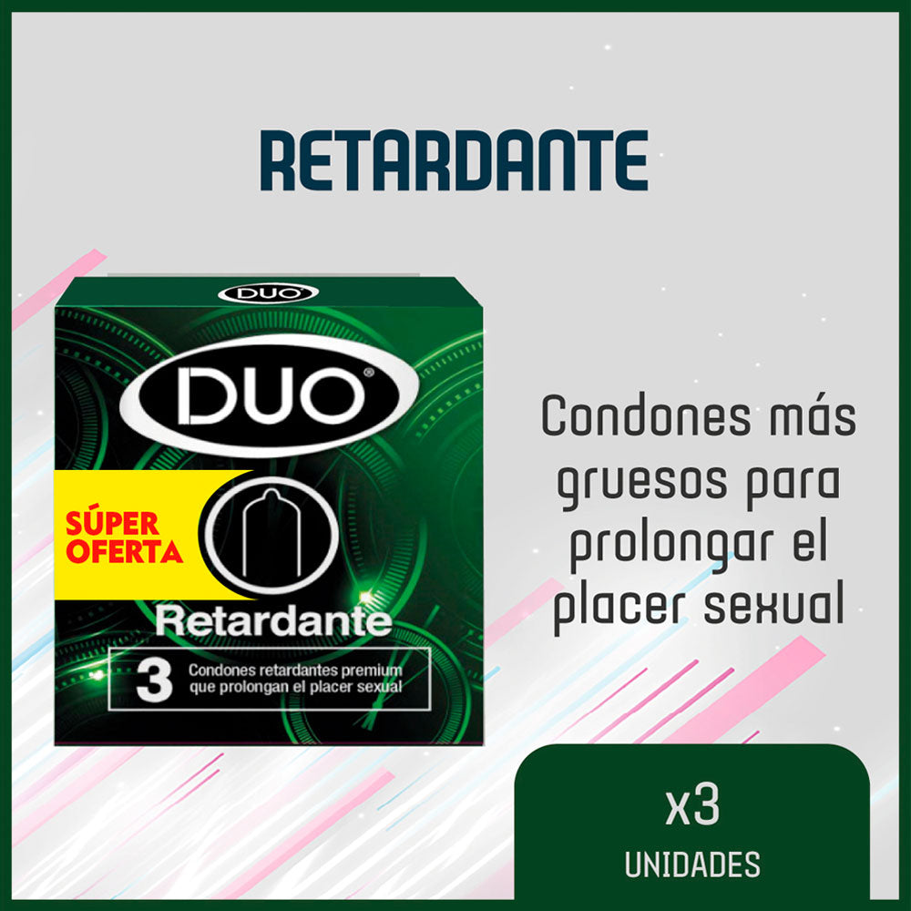 CONDON DUO RETARDANTE PRESERVATIVOS X 3 UNDS