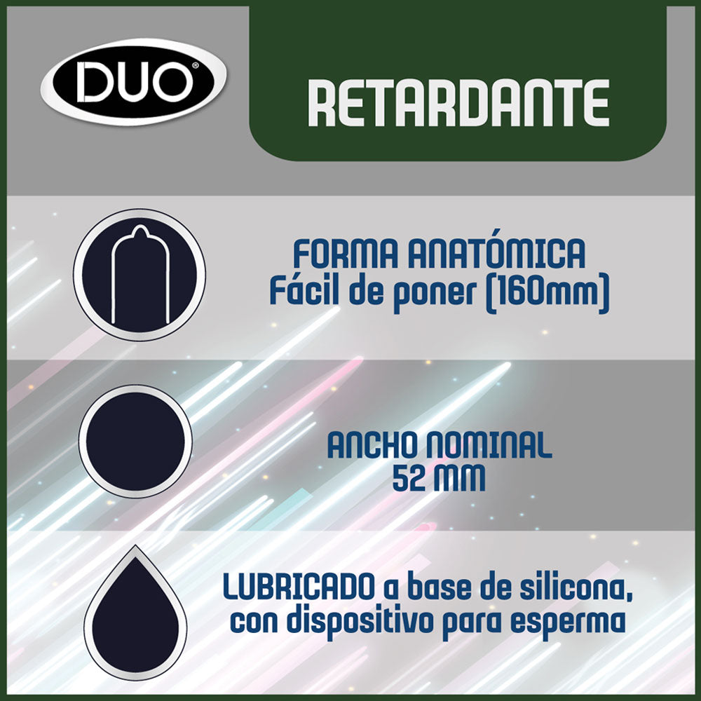 CONDON DUO RETARDANTE PRESERVATIVOS X 3 UNDS