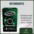 CONDON DUO RETARDANTE PRESERVATIVOS X 6 UNDS