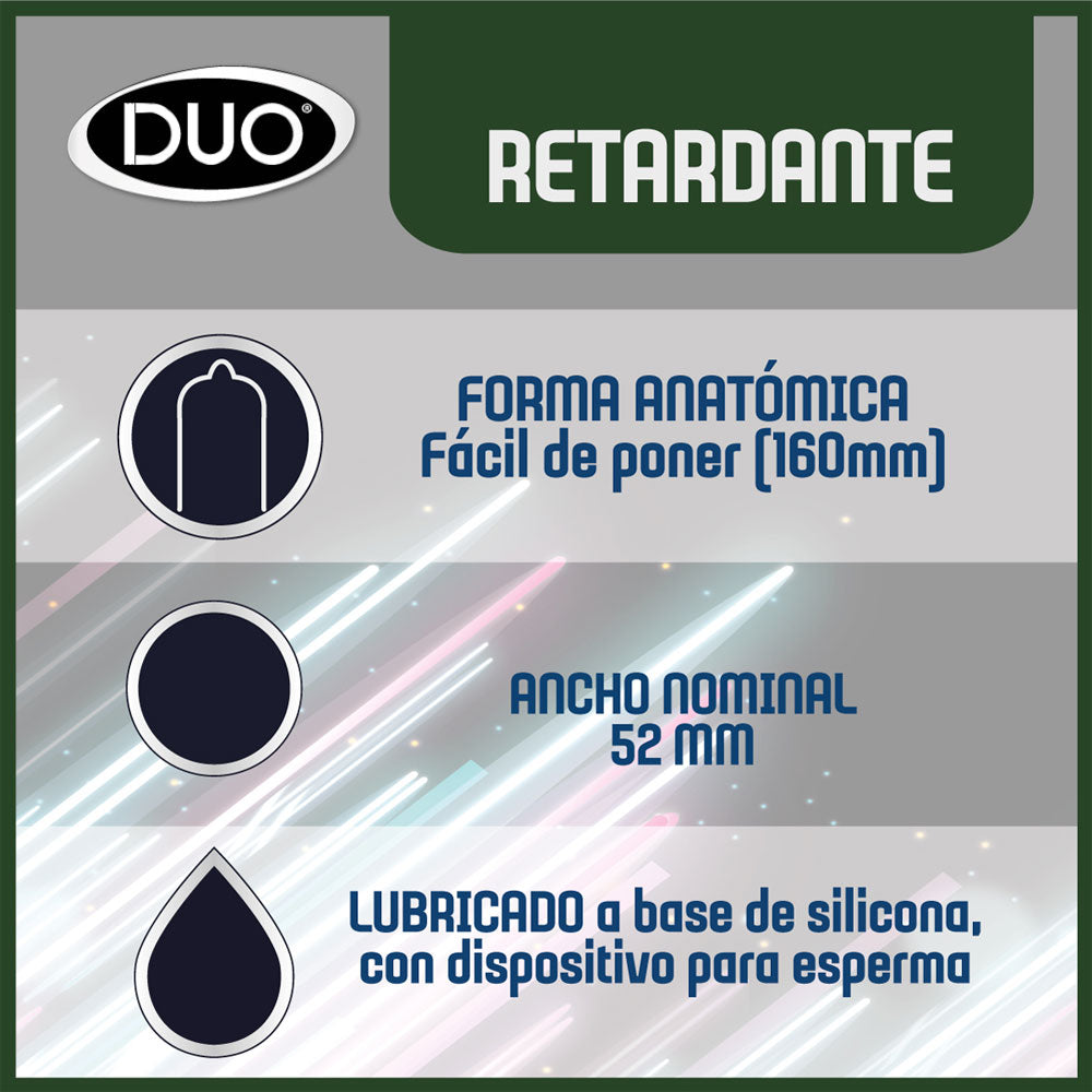 CONDON DUO RETARDANTE PRESERVATIVOS X 6 UNDS