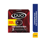 CONDON DUO ULTRASENSIBLE PRESERVATIVOS X 3 UNDS