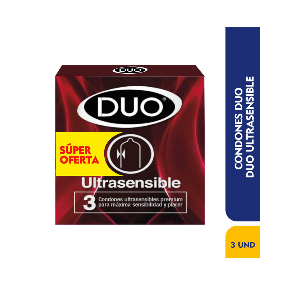 CONDON DUO ULTRASENSIBLE PRESERVATIVOS X 3 UNDS