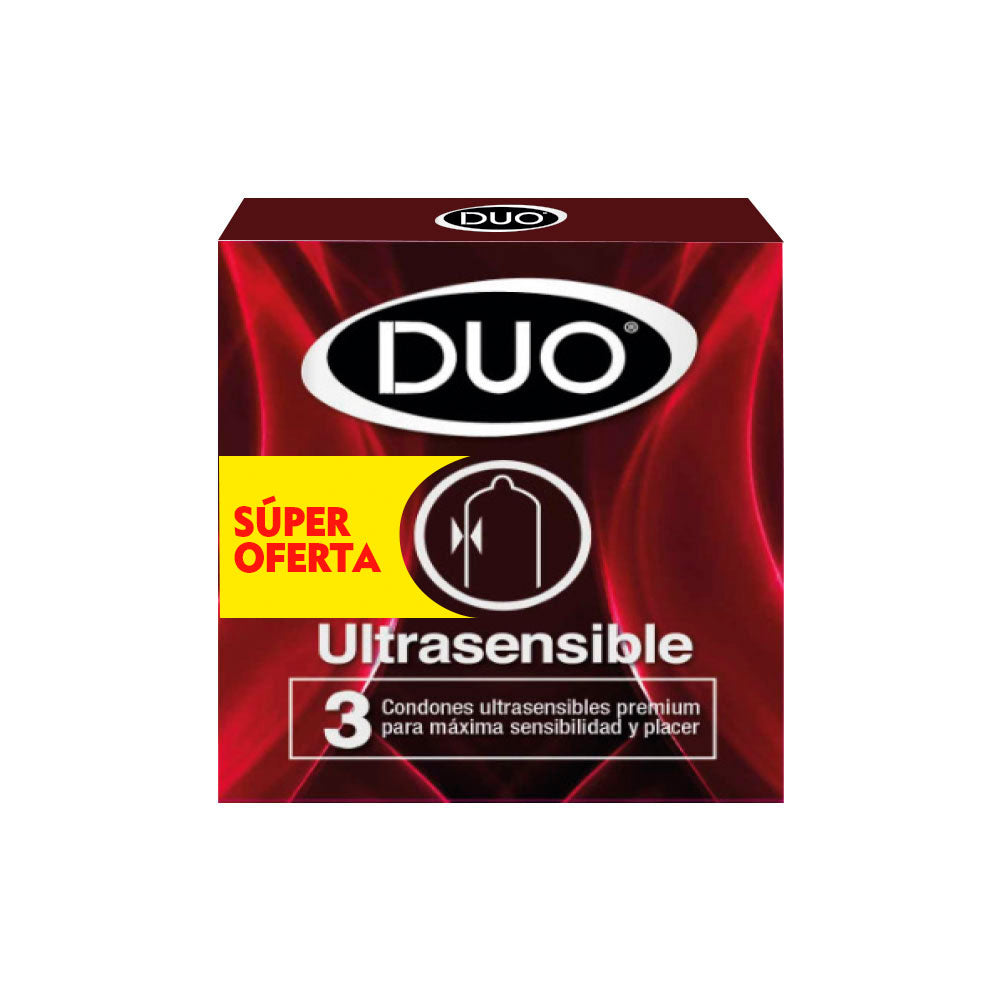 CONDON DUO ULTRASENSIBLE PRESERVATIVOS X 3 UNDS
