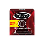CONDON DUO ULTRASENSIBLE PRESERVATIVOS X 3 UNDS