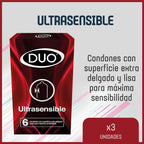 CONDON DUO ULTRASENSIBLE PRESERVATIVOS X 6 UNDS