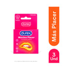 CONDON DUREX MAXIMO PLACER PRESERVATIVOS X 3 UNDS