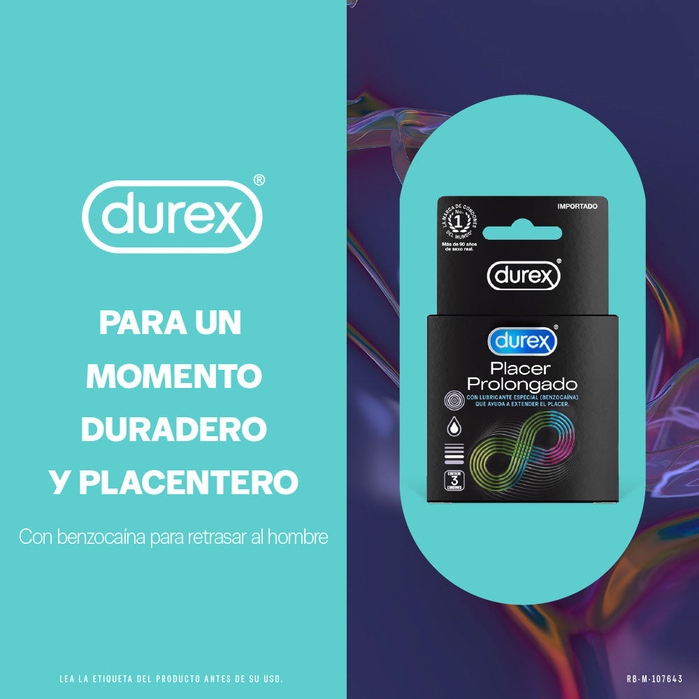 CONDON DUREX PLACER PROLONGADO PRESERVATIVOS X 3 UNDS