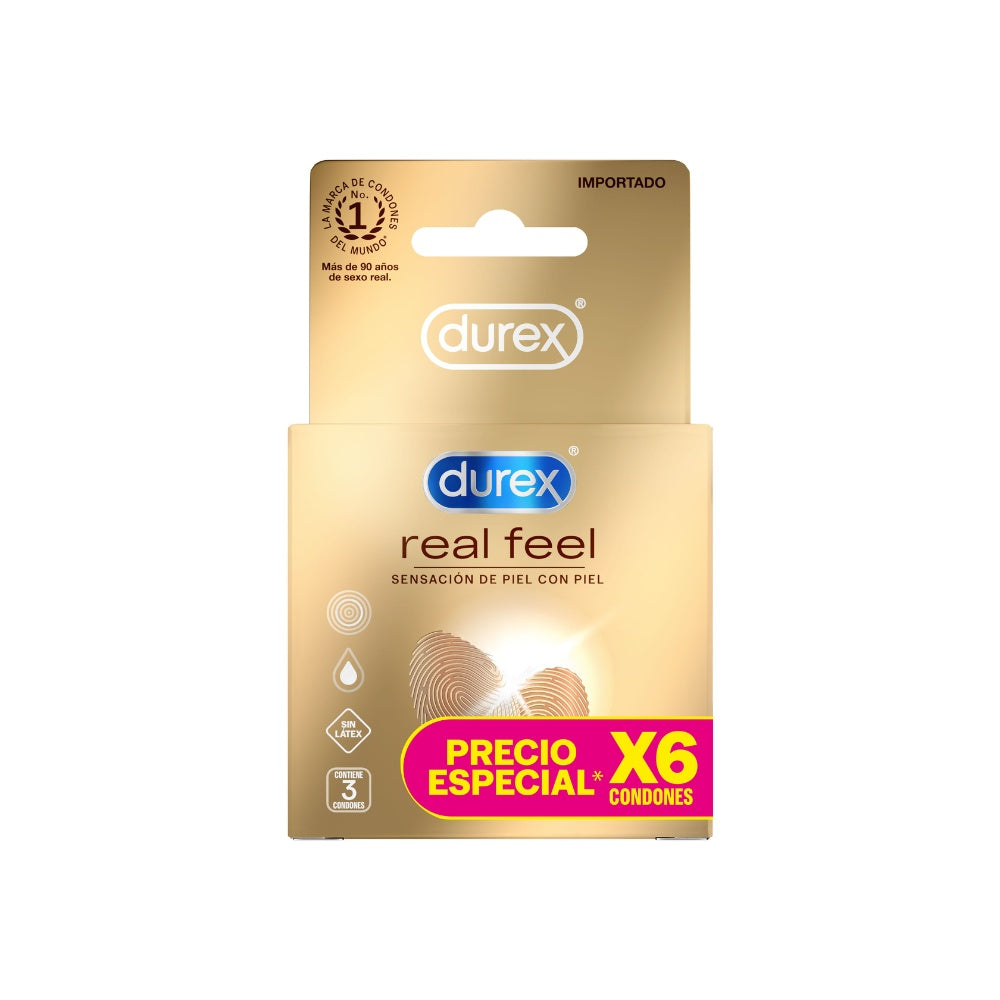 CONDON DUREX REAL FEEL CAJA X 6 UNDS