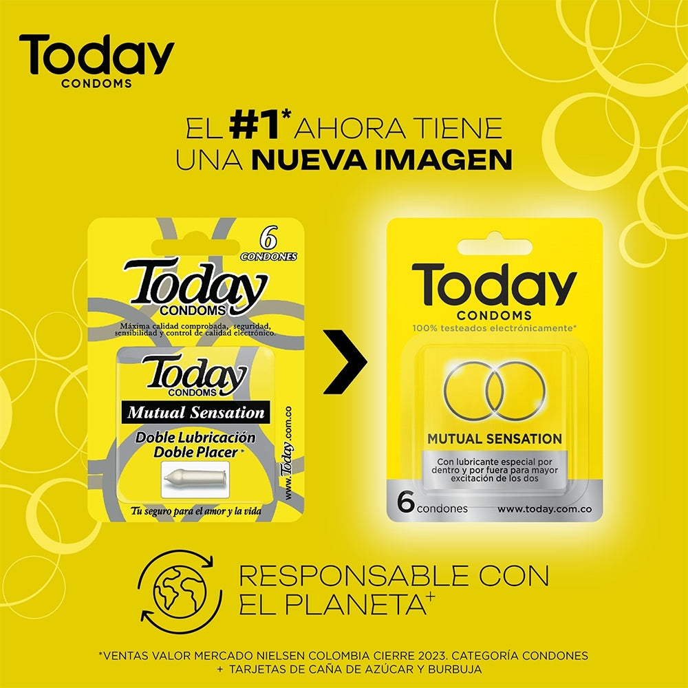 CONDON TODAY MUTUAL SENSATION PRESERVATIVOS X 6 UNDS