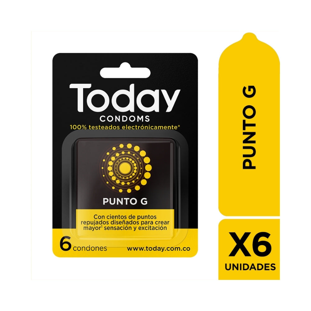 CONDON TODAY PUNTO G PRESERVATIVOS X 6 UNDS