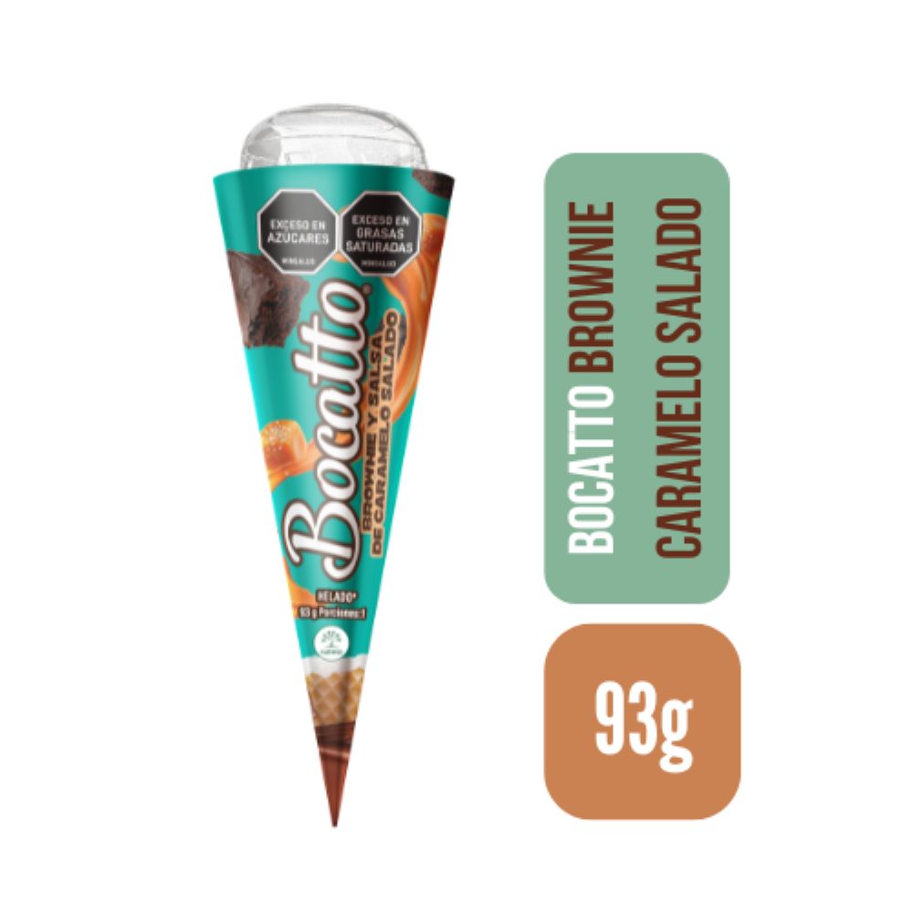 CONO BOCATTO BROWNIE CARAMELO 93 G