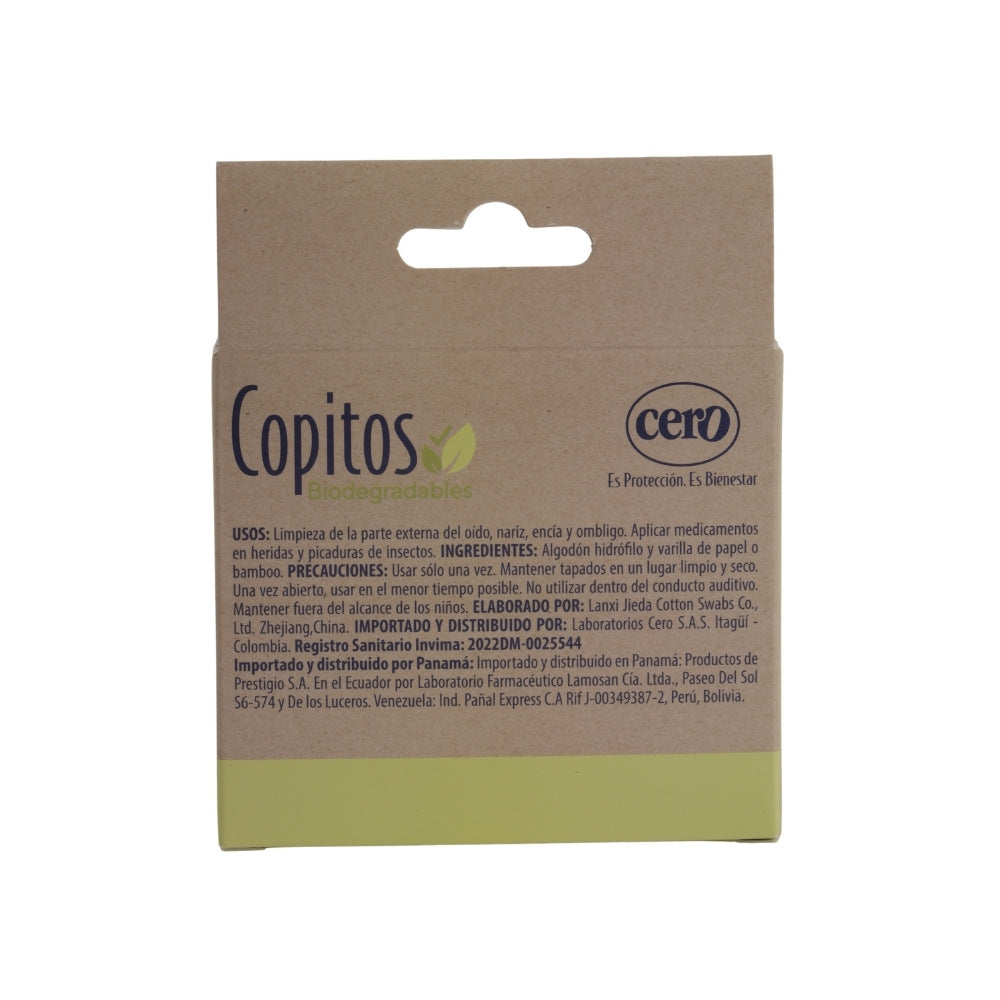 COPITOS ECOLÓGICOS CERO CAJA X 100 UNDS