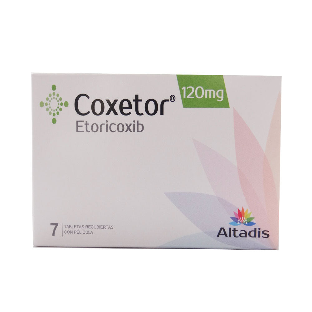COXETOR TABLETAS CUBIERTAS 120 MG CAJA X 7 UNDS