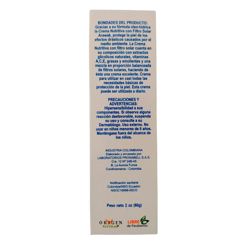 CREMA ARAWAK ANTIEDAD+ACIDO HIALURON CAJA 60 G