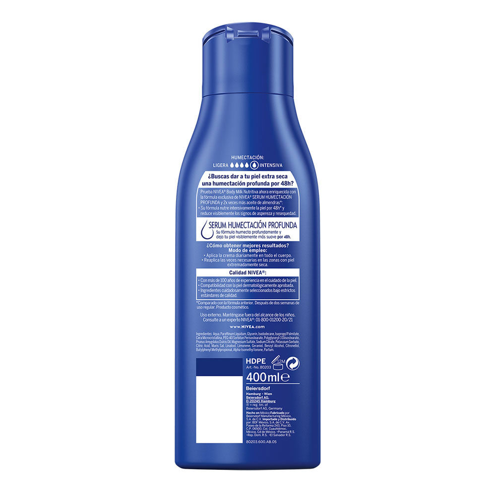 CREMA CORPORAL NIVEA MILK NUTRITIVA FRASCO 400 ML