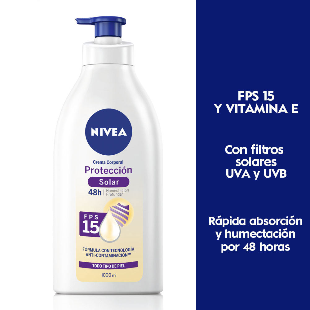 CREMA CORPORAL NIVEA PROTECIO SOLAR ANTI-CONT FRASCO 1000 ML