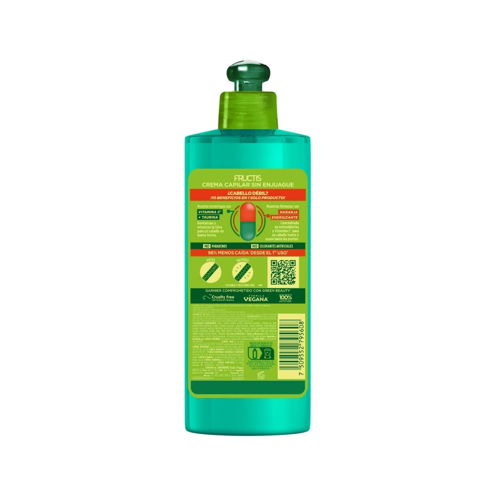 CREMA DE PEINAR FRUCTIS STOP CAIDA CRECE FUERTE FRASCO 300 ML
