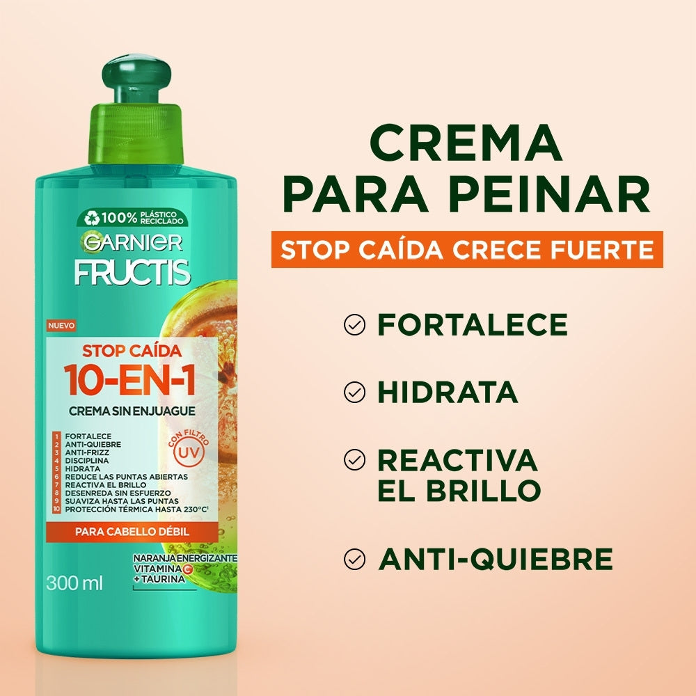 CREMA DE PEINAR FRUCTIS STOP CAIDA CRECE FUERTE FRASCO 300 ML